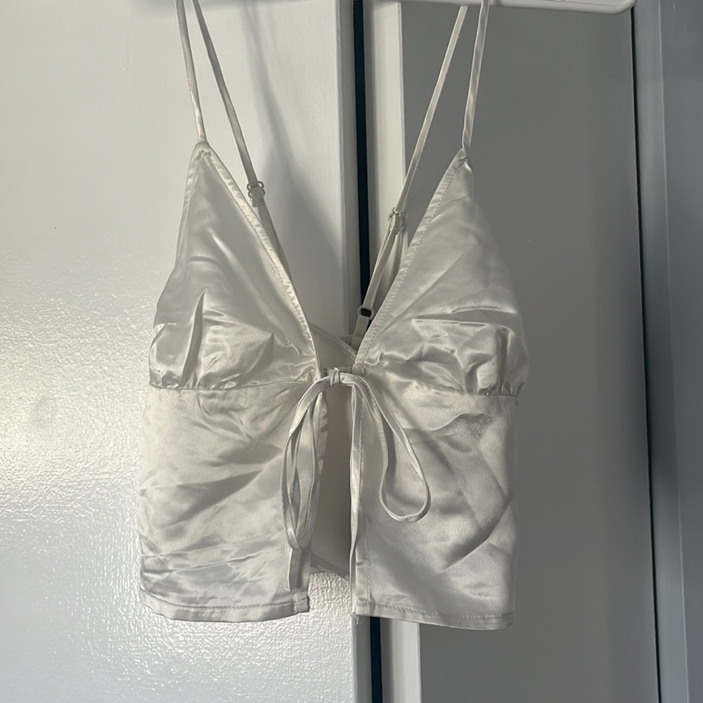 H&M satin Tie Top